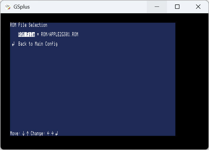 GSPlus ROM Selection