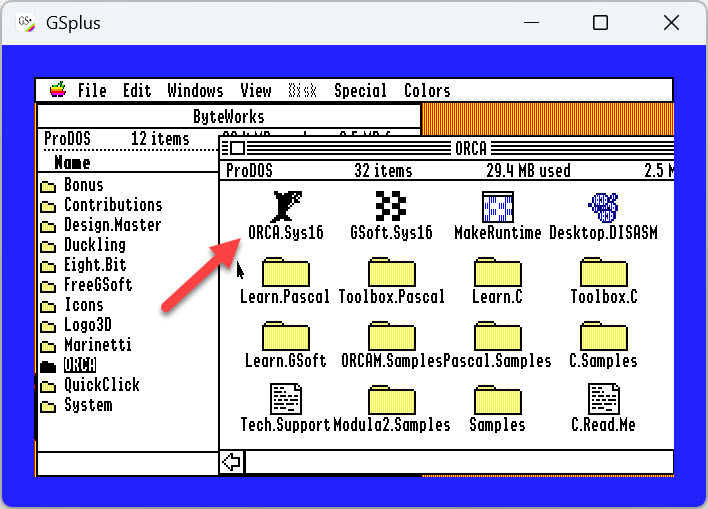 Desktop Environment Launcher with arrow